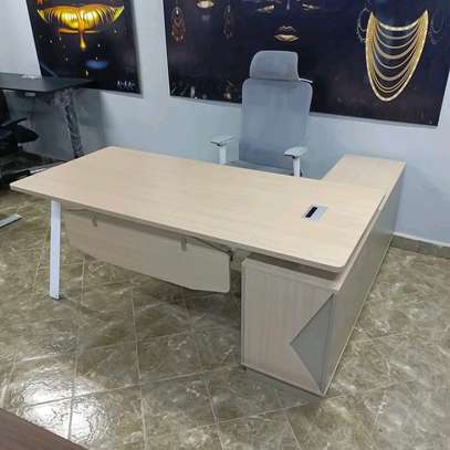 Executive Office Desk with Metallic Stand image 5
