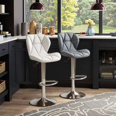 Barstools:Leather Adjustable Swivel Bar Stool In Sotik image 2