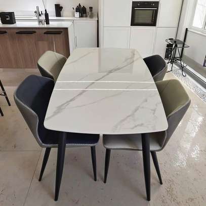 Dining Set; Marble 4 Seater Dining Tables image 7