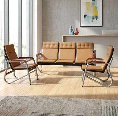 Meeting 5 Person Leather Office Sofa image 12