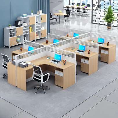 Office Workstation; Private Curved Workstation Desk(2 Way) image 6