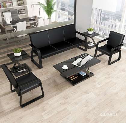 5 Seater Metal Frame Waiting Office Sofa image 9