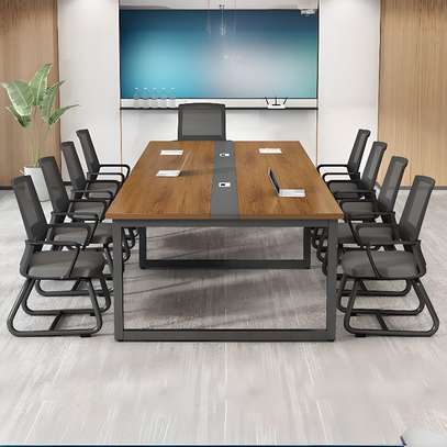 2400mm Modish Rectangle Boardroom Table image 5