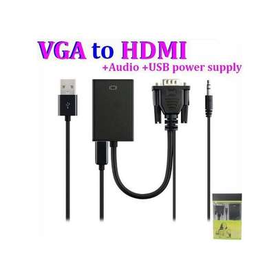 VGA to HDMI Adapter Converter Powered 1080p with Audio image 3