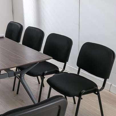 Stackable Guest Chairs with Upholstered Back image 6