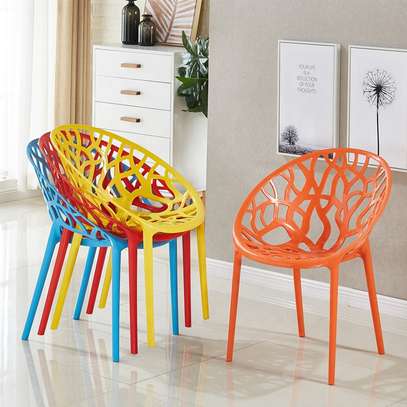 Dining Chair: Plastic Stackable Dining Chair In Kendu image 4