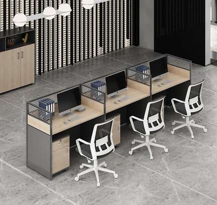 Cubic 3 Way Modern MDF Office Workstation Desk image 10
