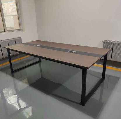 Metal Frame Wooden Boardroom Table image 10