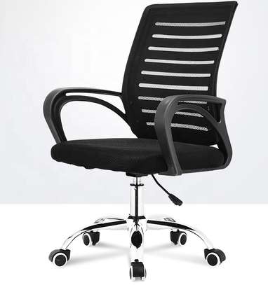 Office chair: Black Mid-Back mesh Office Seat image 5