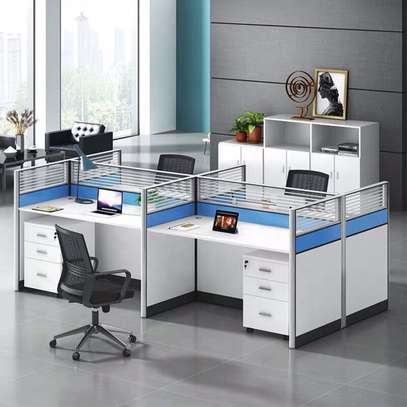 Office Workstation; 4 Way Office Workstation Desk in Ikoba image 4