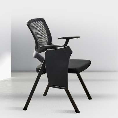 Office chair: Black mesh foldable study chair image 3