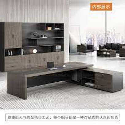Office Desk: 2 - Piece Executive Home Office Executive Desk image 2