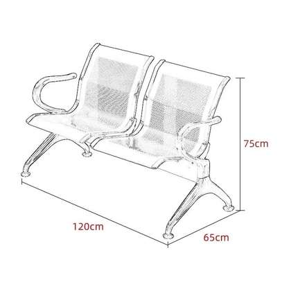 Reception Chairs: Public Waiting Train Bench image 2