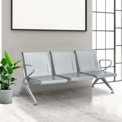 3 Seater Metallic Airport Bench image 5