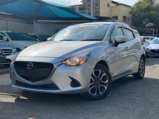 Mazda Demio silver color fully loaded 2019 model. image 4