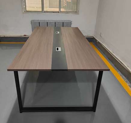 Metal Frame Wooden Boardroom Table image 12