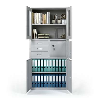 2-Door Metallic Office Cabinet with Safe image 6