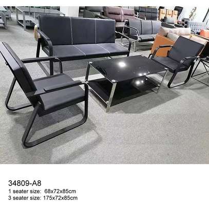 5 Seater Metal Frame Waiting Office Sofa image 12