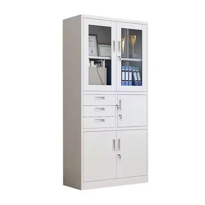 Office Cabinet; Sleek Steel Office Cabinet With Inbuilt Safe image 3