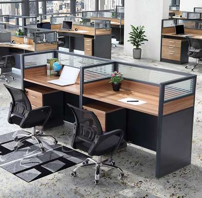2 Way MDF Cubic Office Workstation image 5