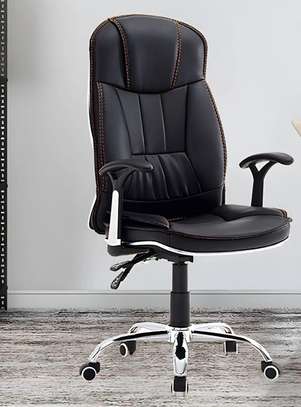 Office Chair; Generic Orthopedic Leather Office Chair image 9
