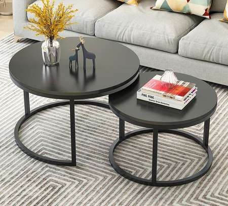 Pair Marble Nesting Coffee Tables image 4