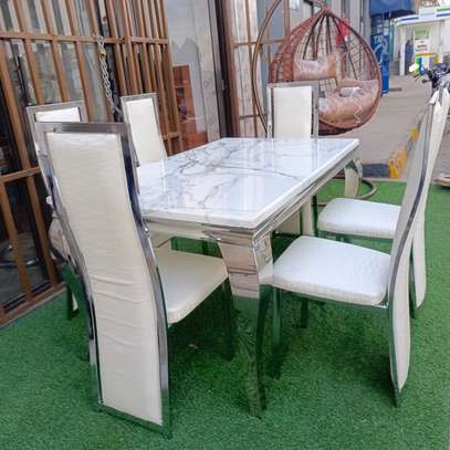 6-Seater Marble Imported Dining Set image 5