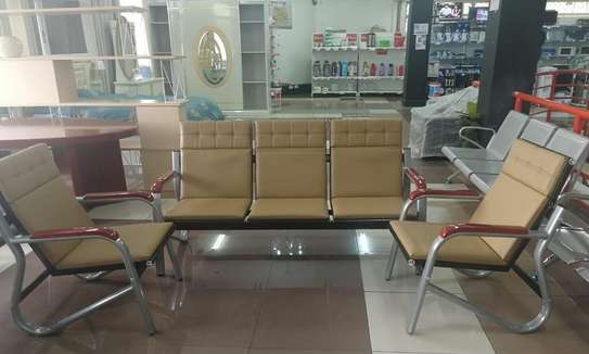 Meeting 5 Person Leather Office Sofa image 7