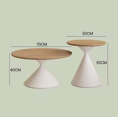 Wooden Home Office Coffee Table Set image 3