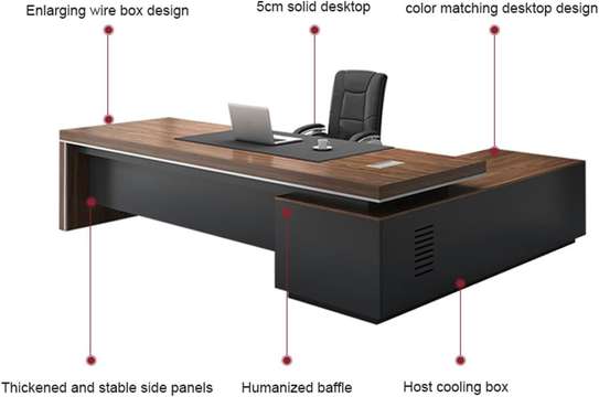 Office Desk: 1.8m, Combo Lock, Locker, E1 Grade Material image 2