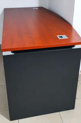 Red Applewood Executive Desk + Cabinet image 3