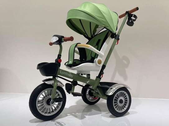 Lollipoly Kids Tricycle Brown Black with Canopy image 3