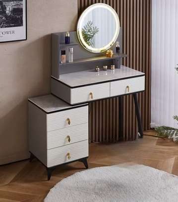 Dressing Table : Modern Dresser with Mirror and Drawers image 5