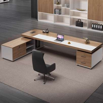 Office Desks: Office Desk With Exterior Storage Unit image 6