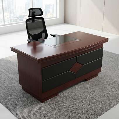 Office Desk : Brown Mahogany 1.2M Executive Office Desk image 6