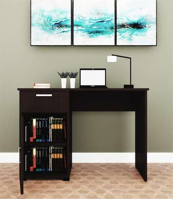 Office Desk: Matte Finish, Dark Wenge, Study Work Table image 6