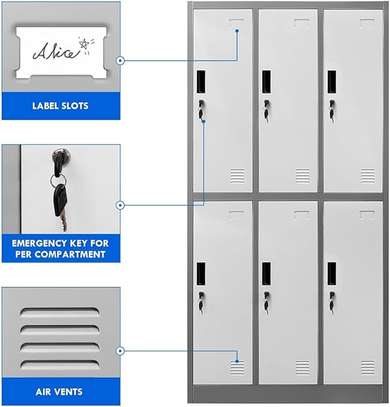 Steel Storage Cabinet with 6 Doors image 5