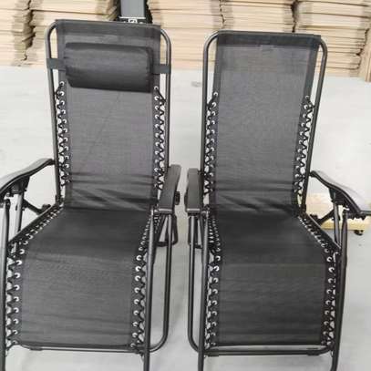 Black Mesh Foldable Leisure Chair image 3