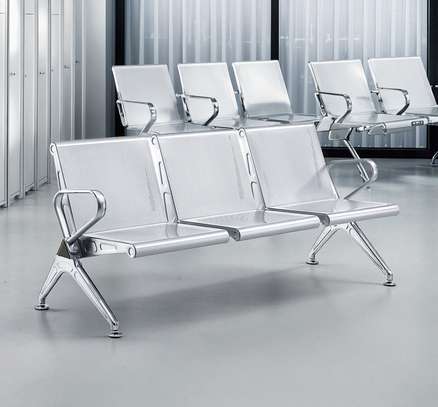Heavy Duty 3 Seater Metal Office Bench image 7