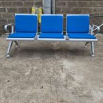 Reception Bench; 3-Seater Padded Reception Bench image 3