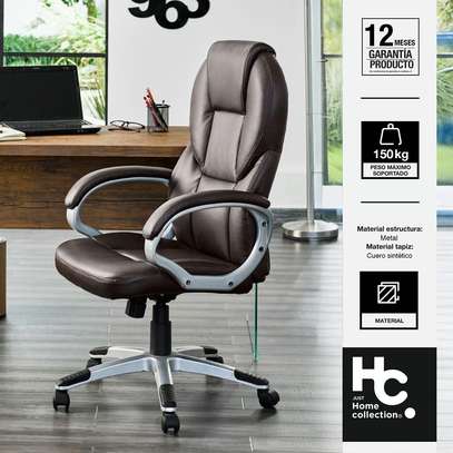 Office Chair: Brown Leather Office Chair image 5