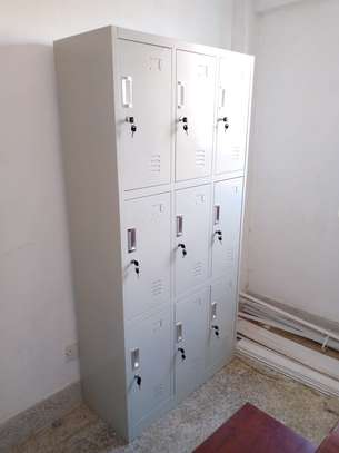 Office Cabinet : Metallic 9-Locker Office Filing Cabinet: image 4