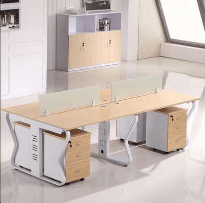 Office Workstation; 2 Way Open Office Workstation image 2
