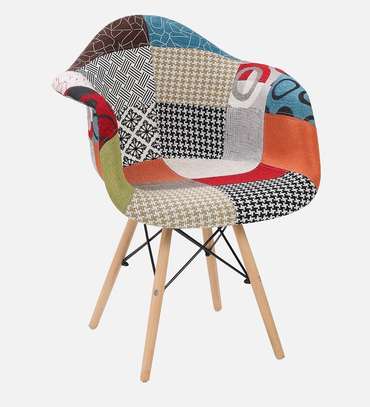 Office Chair; Fancy Trendy Patchwork Office Chair image 4