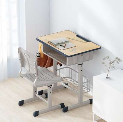Adjustable Student Desk & Chair Set with Storage image 5