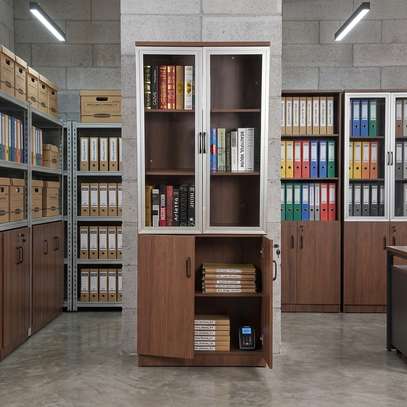 Cabinets : 2-Glass Door Office Storage Cabinet image 6