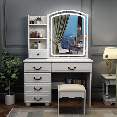 Dressers: White Modern Vanity For Bedroom image 2