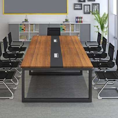 Metal Frame Wooden Boardroom Table image 14