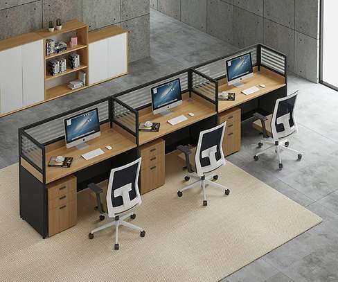 Cubic 3 Way Modern MDF Office Workstation Desk image 11