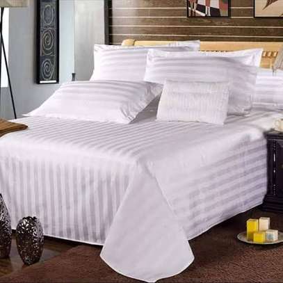 White Queen And king Bedding Set Soft cotton  Stripes image 7